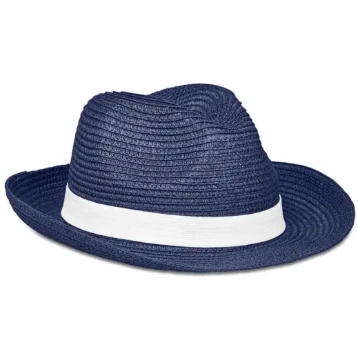 Bruno Fedora Hat Navy With Band